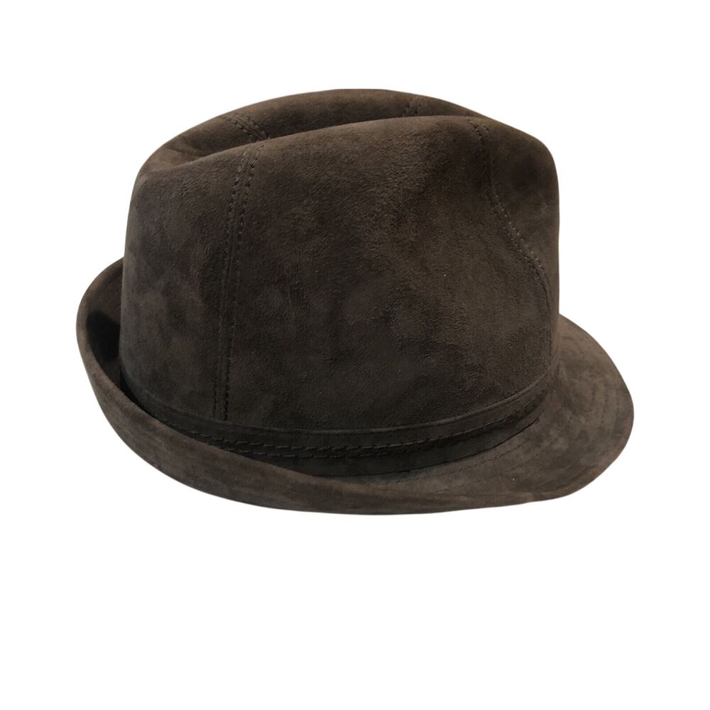 Vintage German Leather Westbury Medium Fedora Hat Rare